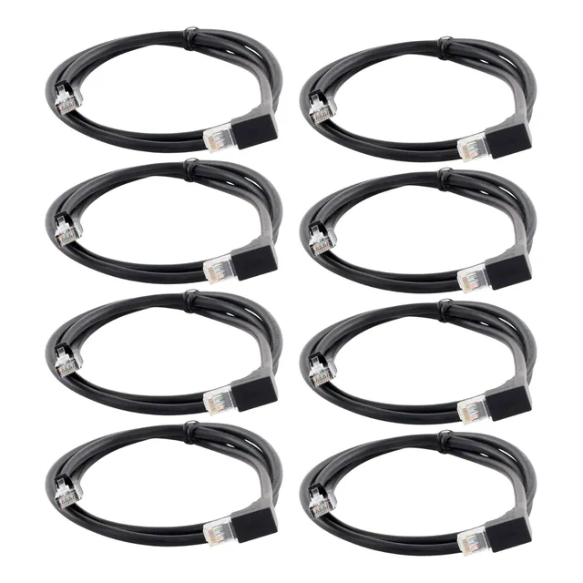8 Cables Ugreen De Red Cat6 Utp Angulo 90° 1m Negro 30833