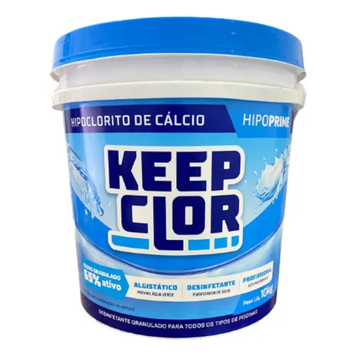 Hipoclo Cloro P/ Piscina 65% 10kg Keepclor Hipoprime