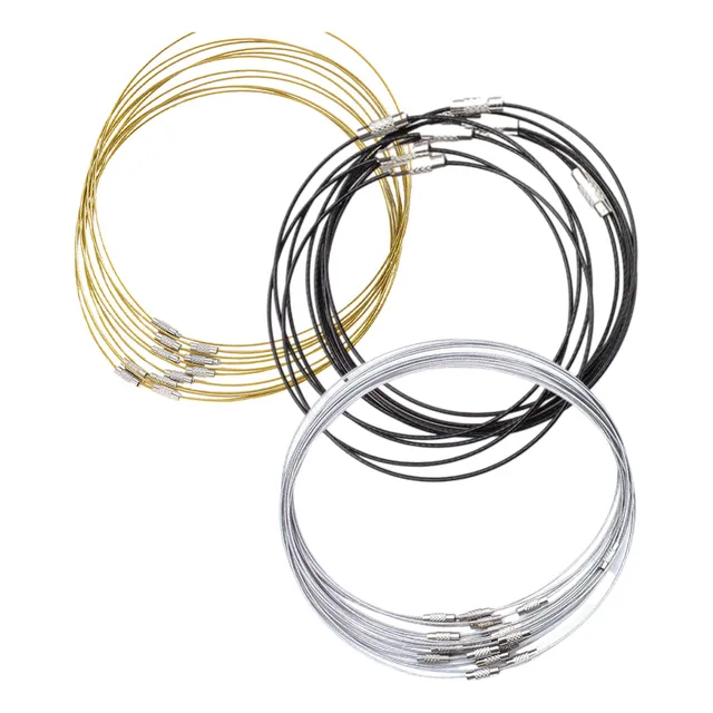30 Pcs Collar De Acero Inoxidable Gargantilla Memoria