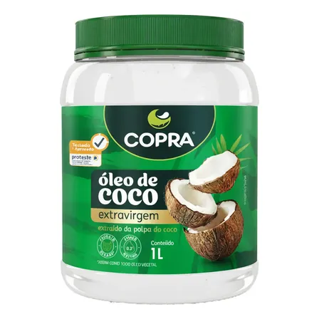Óleo De Coco Extravirgem 1 Litro Copra