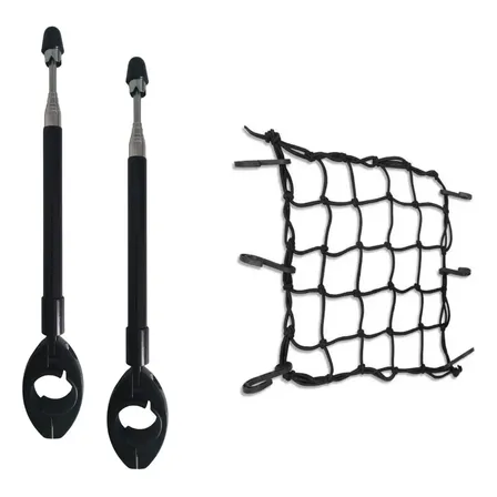 Kit 2 Antena Corta Pipa Moto Mais Rede Elástica Moto Aranha