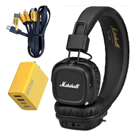 Audífonos Bluetooth Marshall Ii Negro (cargador 3-1 Regalo) Negro