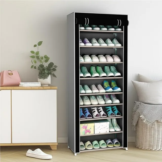 Zapatera Organizador Closet Repisa Armable Mueble Multiusos Color Negro