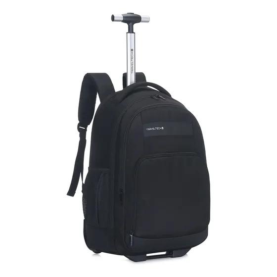 Mochila Carro Porta Notebook Monocomando Viaje Valija Ruedas Reforzada Divisiones Bolsillos Premium Happy Buy