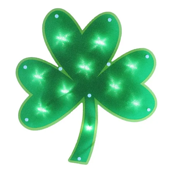 Decoración De Ventana Shamrock, 35.6 Cm X 31.8 Cm
