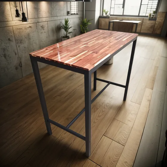 Mesa Alta Para Bar 120x60x105cm Altura