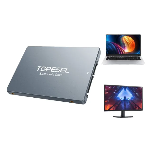 Disco Sólido Ssd Interno Topesel Sata 3 Ssd 512gb Gris
