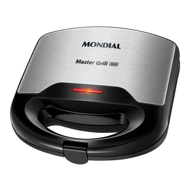 Sanduicheira Master Grill Mondial Preto/inox 750w S-20 Sanduicheira Master Grill Mondial Preto/inox 750w S-20