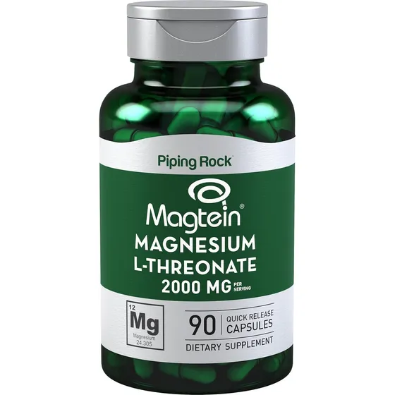 Piping Rock - Magnesio L-treonato | 2000 Mg | 90 Caps