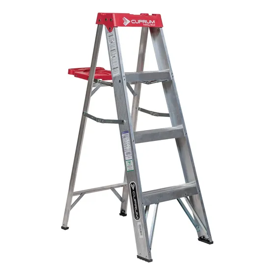 Escalera De Tijera De Aluminio - Cuprum C-2312-04n - 1.22 M