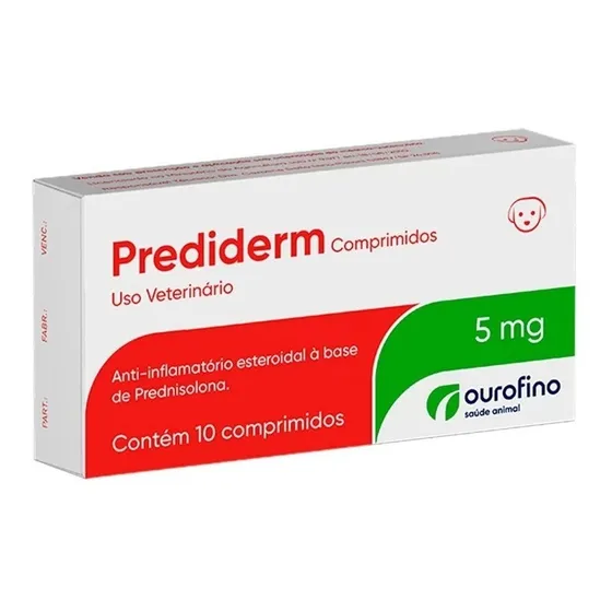 Prediderm 5mg Com 10 Comprimidos Ouro Fino Original