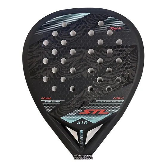 Paleta Padel Steel Custom Tiger Air Foam 38mm Texturada
