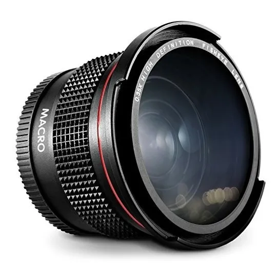 Lente Gran Angular Hd Fisheye De 52mm 0.35x Altura (con Porc