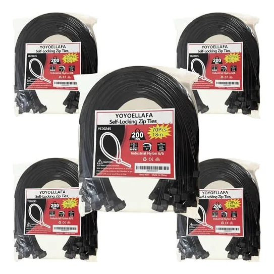 Abrazaderas De Cable Negras De 18 Pulgadas,