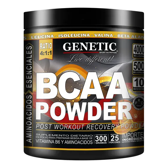 N°1 Aminos Bcaa Lisina Isoleucina Valina Ratio 4:1:1 Genetic
