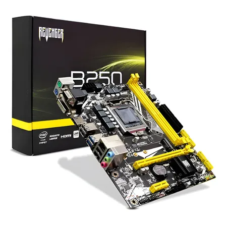 Placa Mãe Intel Lga1151 B250 Suporte Até 32gb Ddr4 Preto