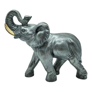 Figura De Elefante 17cm Plateado Figura De Elefante 17cm Plateado