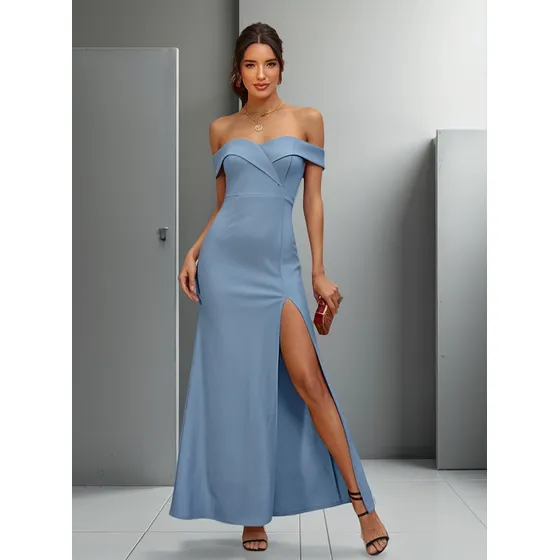 Vestido Elegante Largo Gala Grado Graduación Dama De Honor B