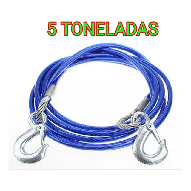 Guaya Para Remolcar Gancho Acero Remolque Carro 5 Ton 4 Mts