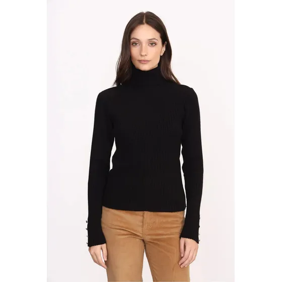 Polera Poleron Mujer Cuello Alto Liso Yagmour