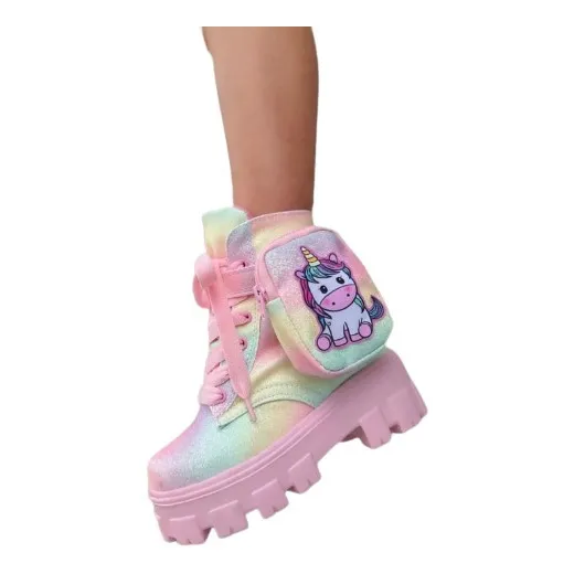Botas Unicornio De Niña Moda Colombiana