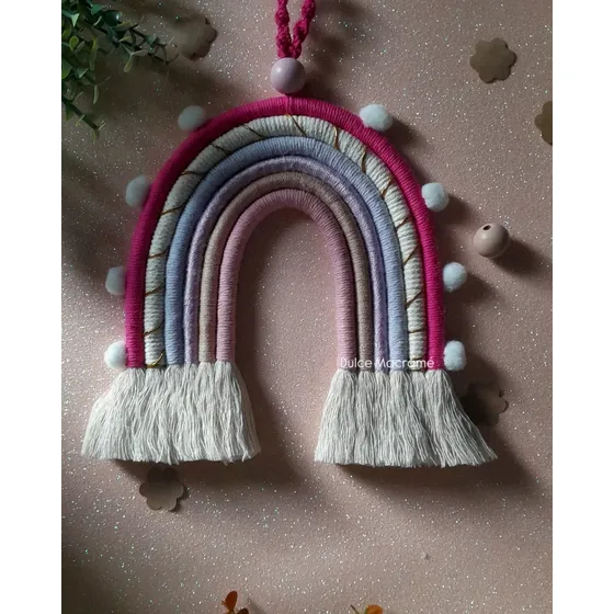 Arcoiris Decorativo En Macrame Colores Y Medidas A Eleccion