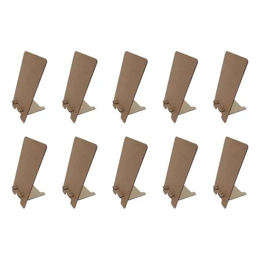 10 Bases Soporte Madera Mdf Celular