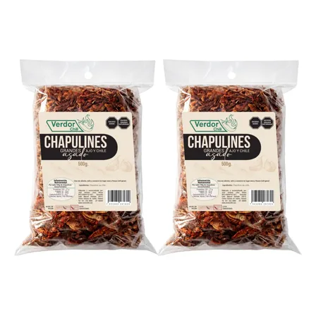 1 Kg Chapulines Oaxaca Ajo Y Chile Oaxaqueños Grandes