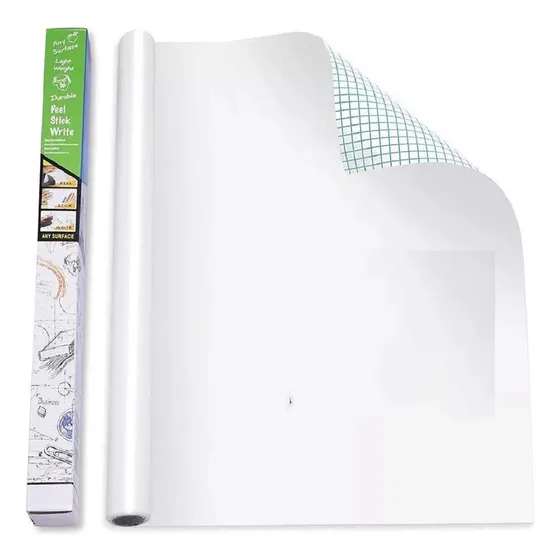 Vinilo Pizarra Blanca Pizarrón Con Marcador 45cm X 2 Metros