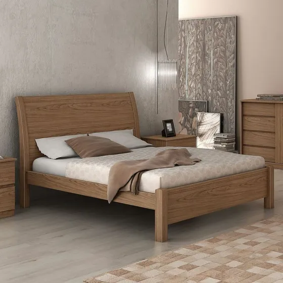 Cama Matrimonial Versilia Linea Nordica.con 2 Mesas De Noche