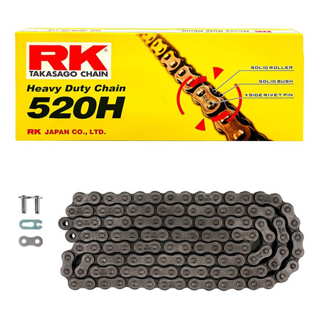 Cadena Moto Rk 520 X 118 H Reforzada Cross Enduro Negra Cadena Moto Rk 520 X 118 H Reforzada Cross Enduro Negra