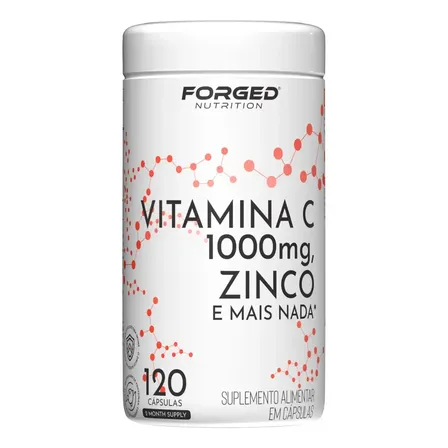 Vitamina C 1000mg Com Zinco Quelato 120 Cápsulas Forged Sabor Sem sabor