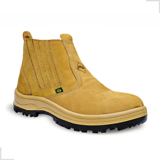 Botina Masculina Flexfort Em Couro Legítimo Bota Confortável