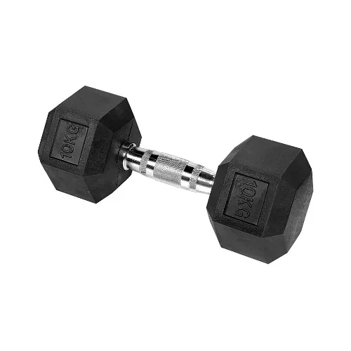 Mancuerna 10kg Hexagonal De Hierro Recubierto Pesas -sportex