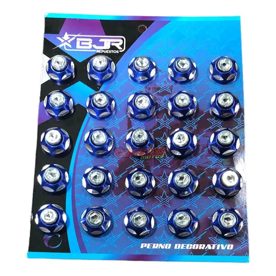 Kit Tornillos Tuning Azul 25 Piezas 6x18
