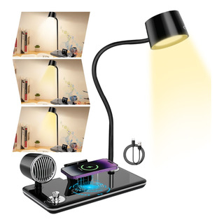 Lampara Con Bocina Bluetooth Cargador Inalámbrico Reloj Led Lampara Con Bocina Bluetooth Cargador Inalámbrico Reloj Led