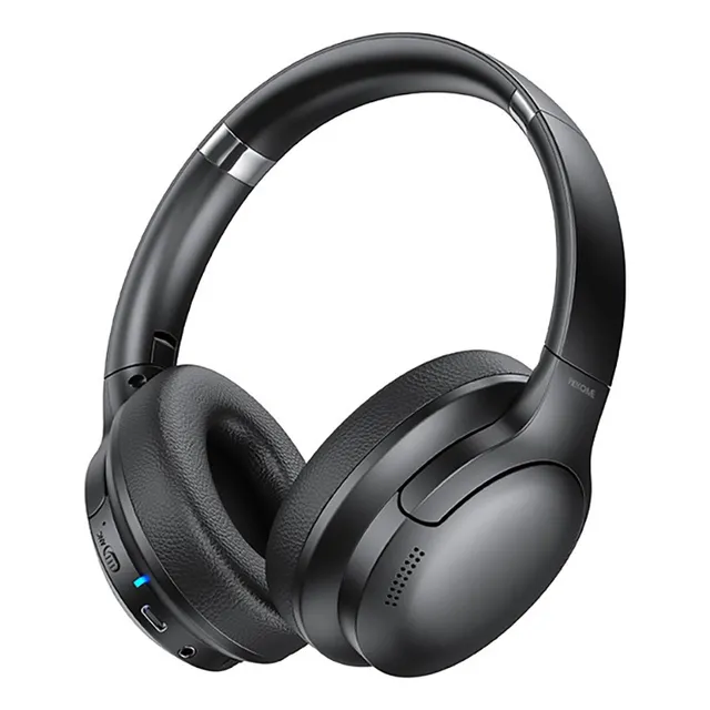 Audífonos Inalambricos Bluetooth M11 Anc Diadema Color Negro Luz Azul WK