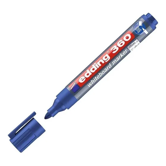 Marcador Para Pizarra Edding 360 Recargable X10 Unidades Color Azul