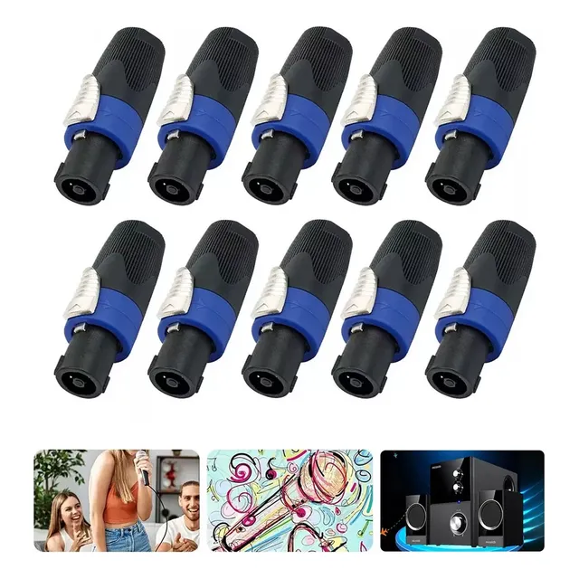 Conector Para Speakon Neutrik 4 Pines - 10 Pzs