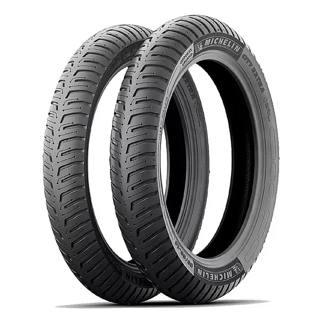 Par Pneu Michelin Sc Factor Titan 150 160 90/90 + 80/100-18 
