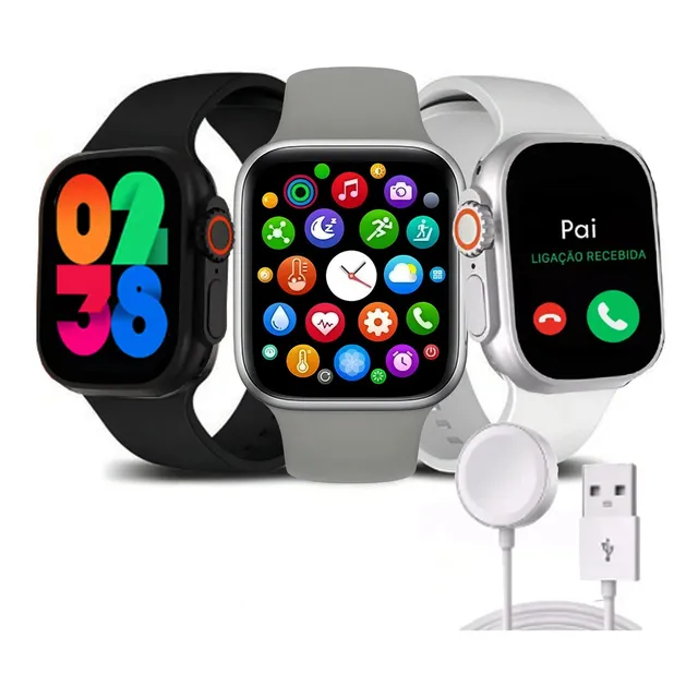 Relogio Smartwatch T800 Ultra 2025 Lancamento 2 Pulseiras