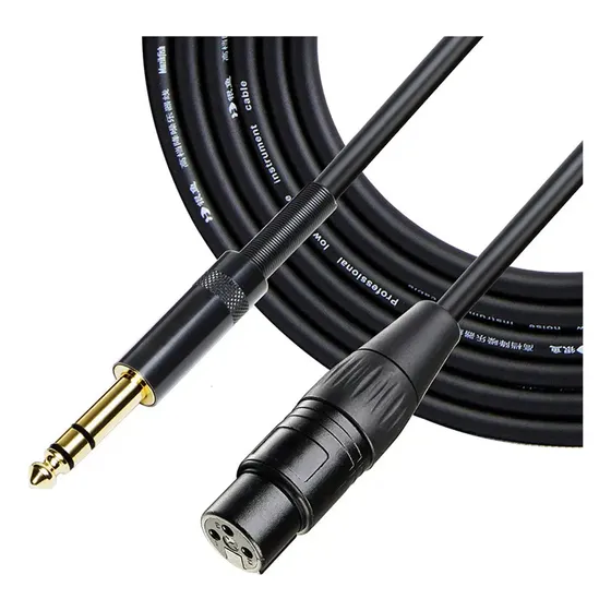 Cable Balanceado Para Micrófono Xlr - 1/4 Estéreo 6,10m Mc02