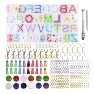 Molde De Chaveiro Com Alfabeto De Resina De Silicone 307 Pcs Molde De Chaveiro Com Alfabeto De Resina De Silicone 307 Pcs
