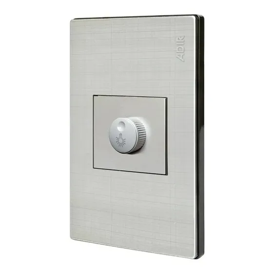 Atenuador Dimmer Para Luz Foco Placa Inoxidable Adir 4679
