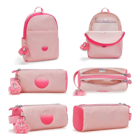 Kipling Set Morral Y Cartuchera Estudiantil Grande Original