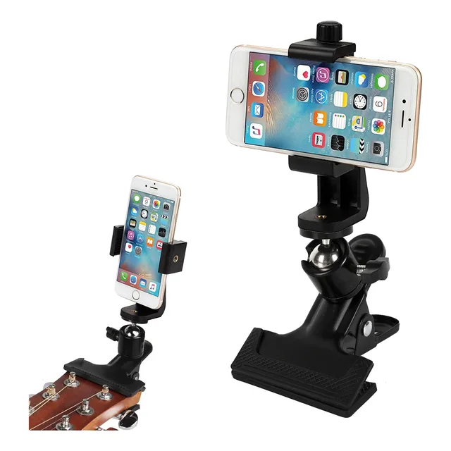 Soporte Pro 360 Pinza Celular Guitarra Selfie Grabar