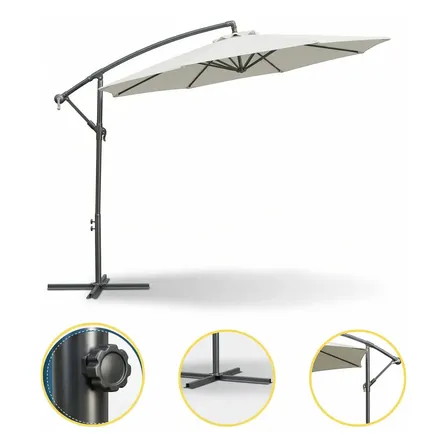 Ombrelone Lateral 3m Com Manivela Proteção Uv Reforçado