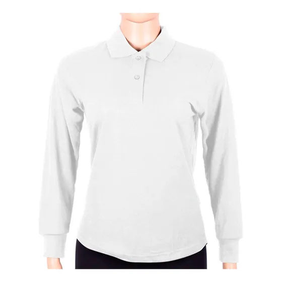 Remera Polo De Mujer Dama Manga Larga