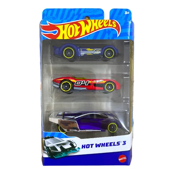 Hot Wheels Pack Caja X3 Autos Escala 1:64 Mattel Original