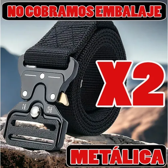 Correa Cinturon Tactico Militar De Nailon Hebilla Metalica 
